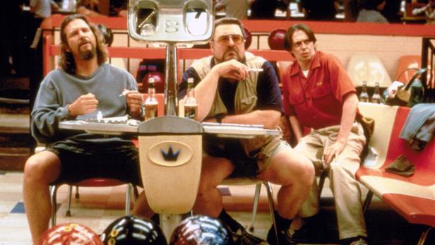 Jeff Bridges, John Goodman und Steve Buscemi in einer Szene aus dem Film „The Big Lebowski“.