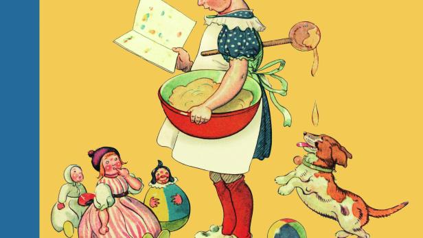 Wie koche ich Grieskoch? Grete kocht! ist eine Neuauflage eines Klassikers aus dem Jahr 1933. Die Rezepte für Kinder ab sechs Jahren sind in Versform. Erschienen im Lappan Verlag.