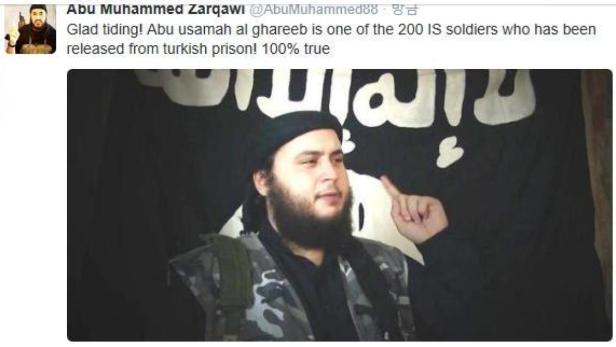Abu Usamah Al-Ghareeb (so sein neuer Name) soll mit anderen Kämpfern gegen türkische Geiseln ausgetauscht worden sein.
