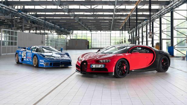 Bugatti: EB110 vs. Chiron - die Supersportwagen im Vergleich