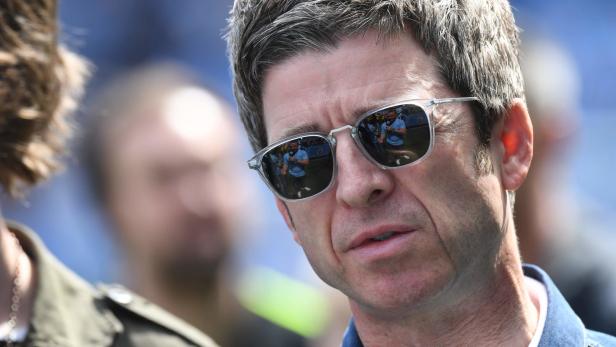 Noel Gallagher bei einem Fußballspiel in Manchester, Mai 2018.