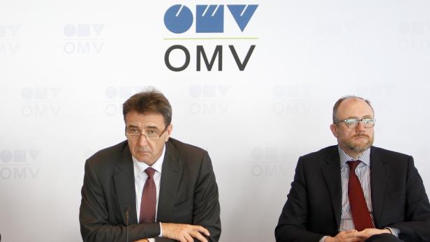 Ein Bild aus besseren Tagen: Noch-OMV-Boss Gerhard Roiss (links) und Finanzvorstand David Davies