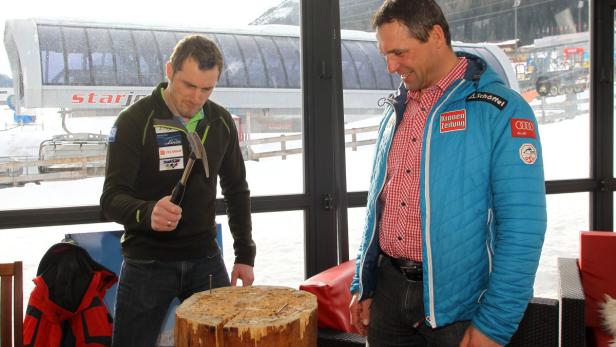 Auch Spaß muss sein: Klaus Mayrhofer (li.) und Jürgen Kriechbaum.