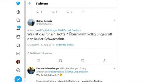 Ruppiger Twitter-Stil in Vorarlberg