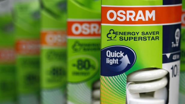 File photo of light bulbs from lamp manufacturer Osram pictured in shop in Germering