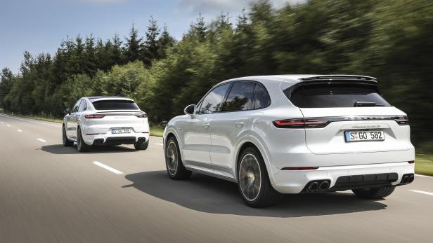 Cayenne als Turbo S E-Hybrid, vorne das Coupe