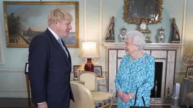 Premier Boris Johnson beim Antrittsbesuch bei der Queen: Jetzt wurde er bei der Monarchin vorstellig, um das Parlament zu beurlauben