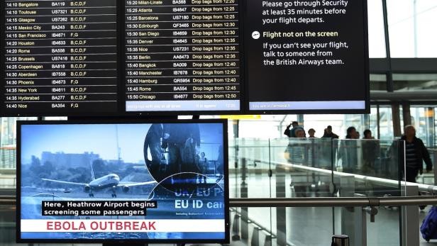 Auch in London-Heathrow wurden Ebola-Kontrollen angekündigt, obwohl es keine Direktflüge nach Sierra Leone, Guinea und Liberia gibt.