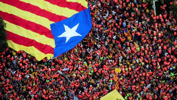 Alljährlich marschieren Kataloniens Separatisten für die Unabhängigkeit der Region auf.