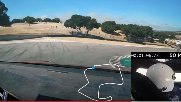 Ein Prototyp unterwegs in Laguna Seca