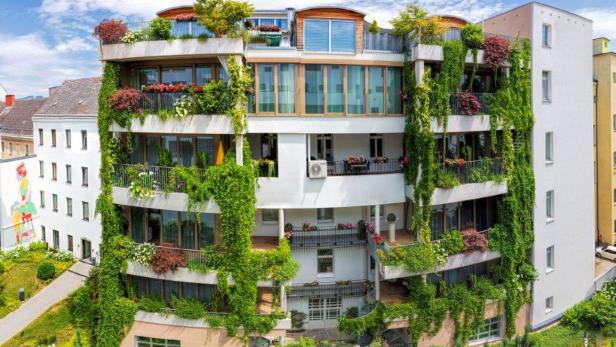 Erste Vorzeigeprojeke für kühlende Fassaden sollen in Linz Nachahmung finden