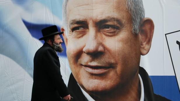 Wahlplakat von Premier Netanjahu