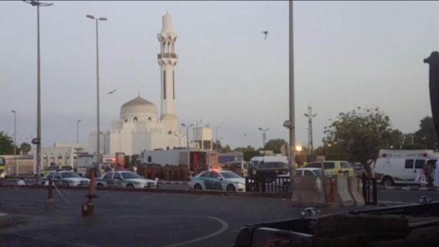 Blick auf die Moschee in Jeddah, Saudi Arabia.