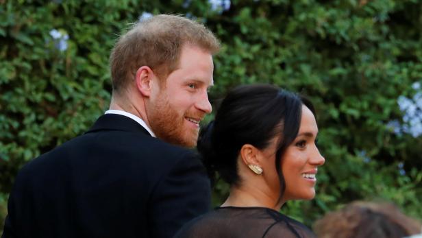 The Duke and Duchess of Sussex, Prince Harry and his wife Meghan, arrive to attend the wedding of fashion designer Misha Nonoo at Villa Aurelia in Rome
