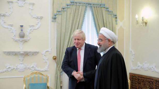 Treffen von Rouhani und Johnson in Teheran 2017, letzterer war damals Außenminister.