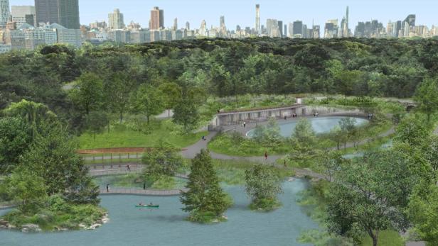 Central Park in New York: Mit größtenteils privatem Geld wird das Freibad am nördliche Ende renoviert