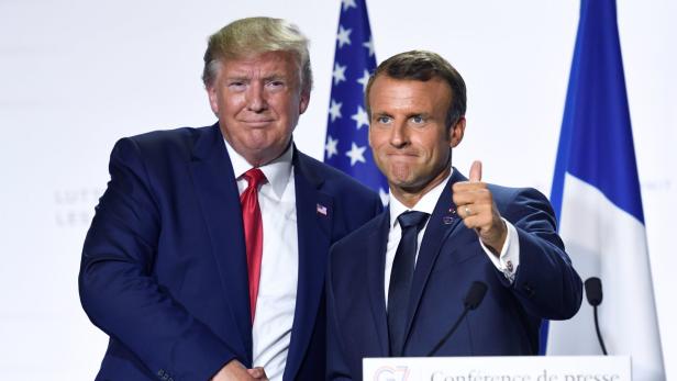 Trump und Macron beim G7-Gipfel