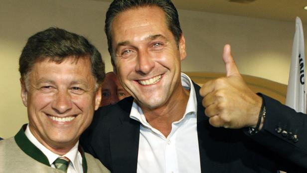 Waren einmal ziemlich beste Freunde: Kurzmann (links), Strache im Jahr 2010.