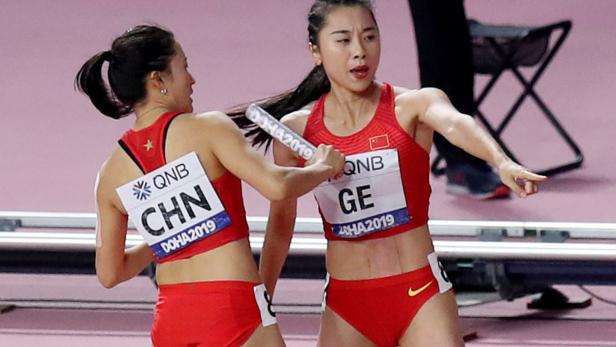Dumm gelaufen: Ein Hoppala der chinesischen Sprinterinnen
