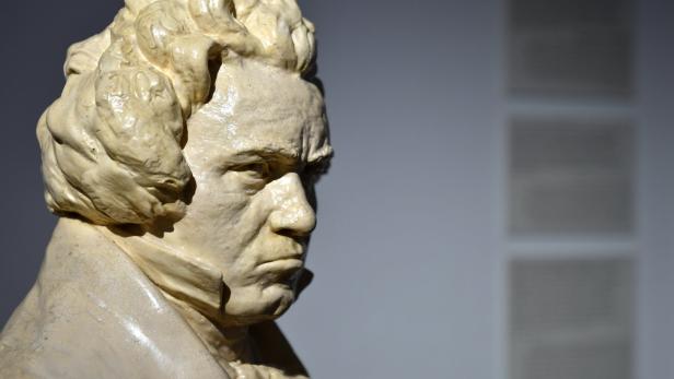 Beethoven führt Touristen durch Wien