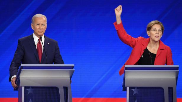 Joe Biden schwächelt, Elizabeth Warren holt rasant auf