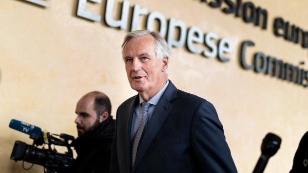 EU-Chefverhandler Michel Barnier heute in Brüssel