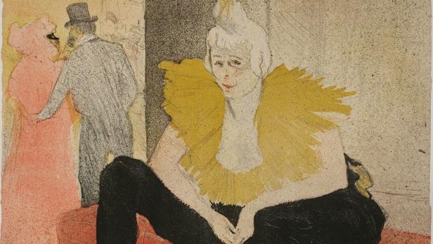 -Henri de Toulouse-Lautrec &quot;Die sitzende Clownesse – Mademoiselle Cha-UKao&quot;, 1896 (Ausschnitt)