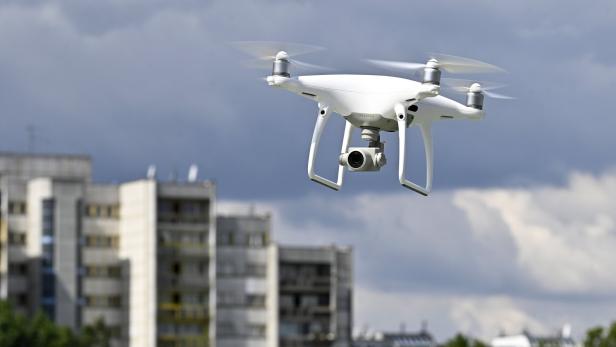 Eine Drohne der Landespolizeidirektion Wien