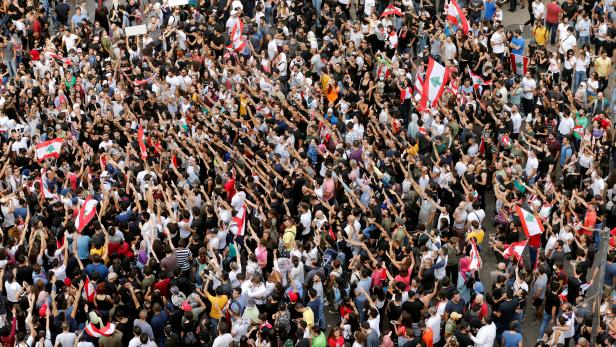 FILE PHOTO: Protest over deteriorating economic situation in Beirut