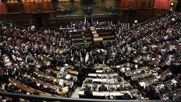 Eine Sitzung des italienischen Parlaments in Rom.