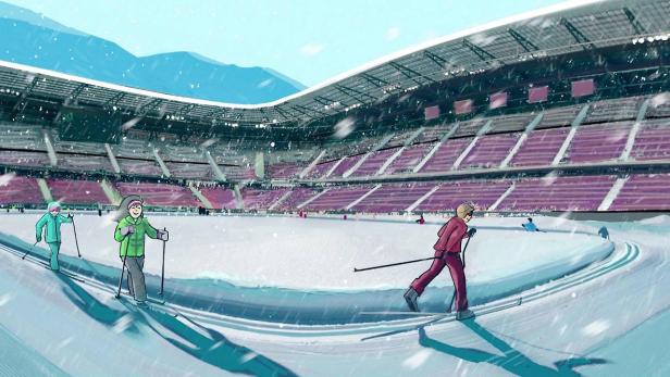 Klagenfurt: Nach Wald im Stadion wird aus Arena ein Eispalast