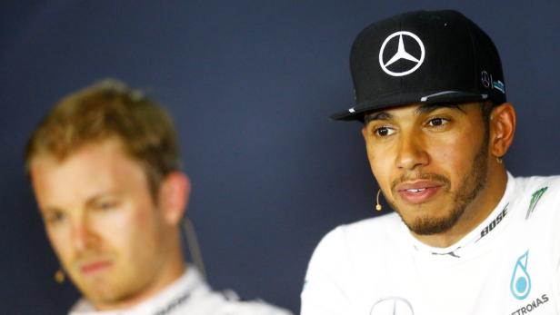 Lewis Hamilton &amp; Nico Rosberg (re.)