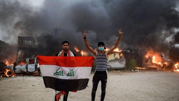Proteste am Freitag im südlichen Irak.