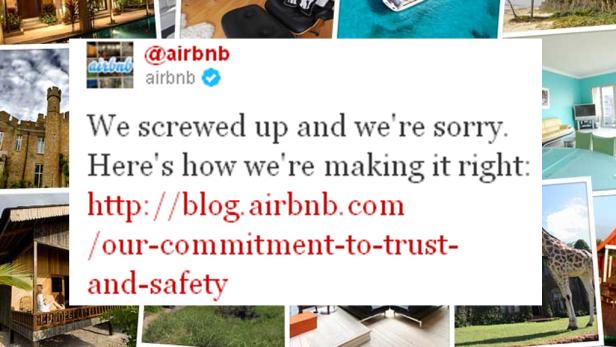 AirBnB entschuldigt sich