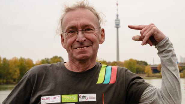 Eberhard Jordan will trotz Krankheit den Donauturm erklimmen