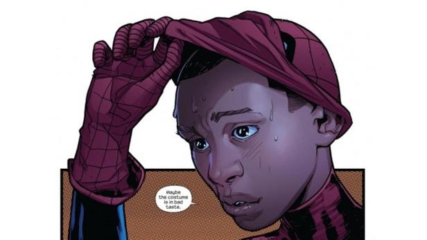 Spider-Man ist halb schwarz, halb Latino