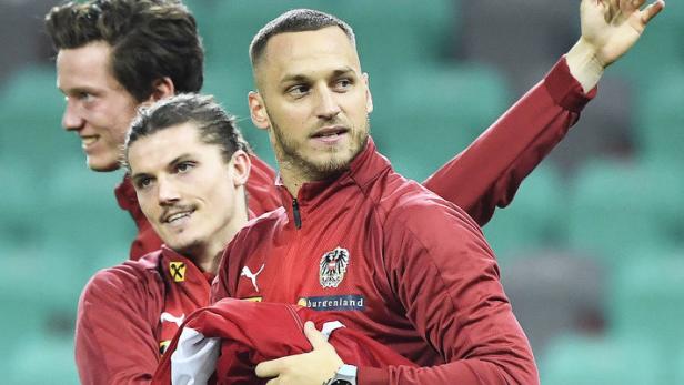 Sturm-Trio: Edeljoker Michael Gregoritsch, Durchstarter Marcel Sabitzer und Fixstern Marko Arnautovic (v. li.)