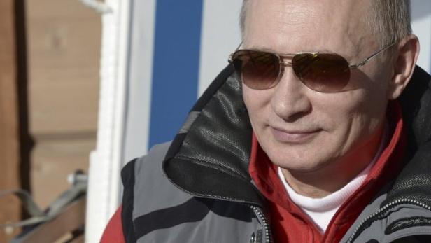 Wladimir Putin in Krasnaja Poljana, dem Ski-Zentrum der Spiele: Der Präsident verwirklicht dort seinen Traum vom eigenen Olympia.