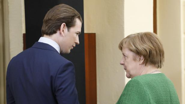 Nettozahler unter sich: Kurz bei Merkel und Steinmeier