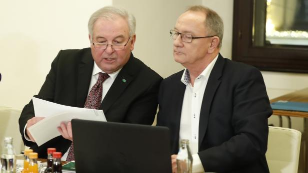 Parteiobmann Schützenhöfer und Geschäftsführer Eiselberg analysierten das Ergebnis