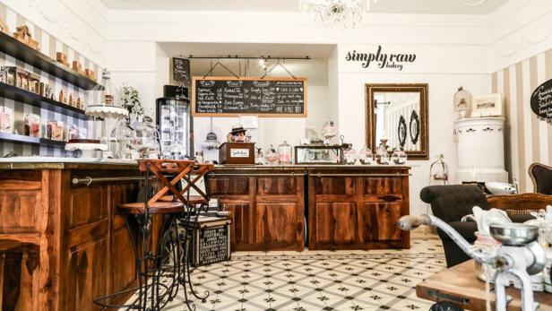 Die Simply Raw Bakery - ein mit Liebe zum Detail gestaltetes Lokal - im ersten Bezirk in Wien