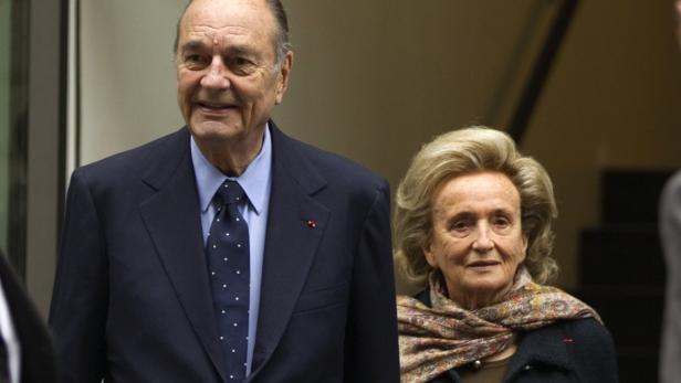 Jacques Chirac und seine Frau Bernadette bei einer Veranstaltung.