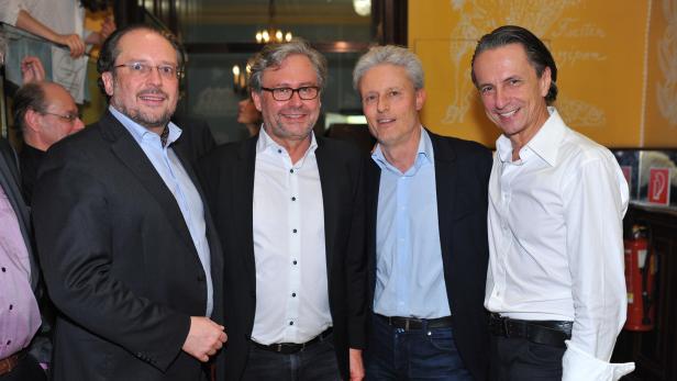 Alexander Schallenberg, Alexander Wrabetz, Florian Scheuba und Christian Rainer