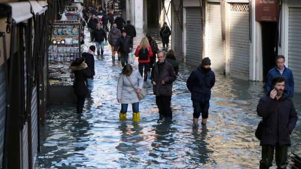 Schon wieder: Venedigs Altstadt unter Wasser