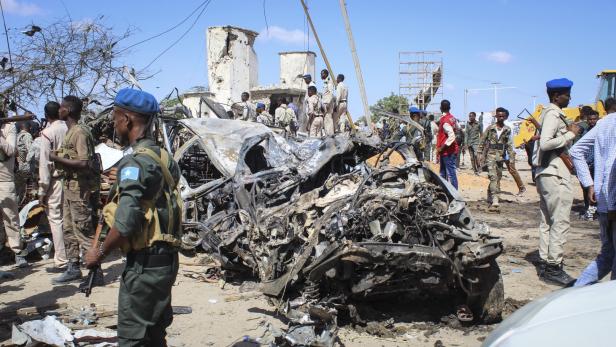 Nach dem Anschlag in Mogadischu.