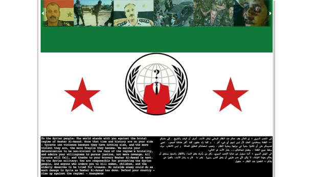 Syrien: Anonymous hackt Regierungs-Seite