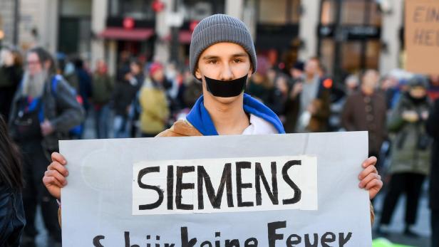 Proteste gegen Siemens