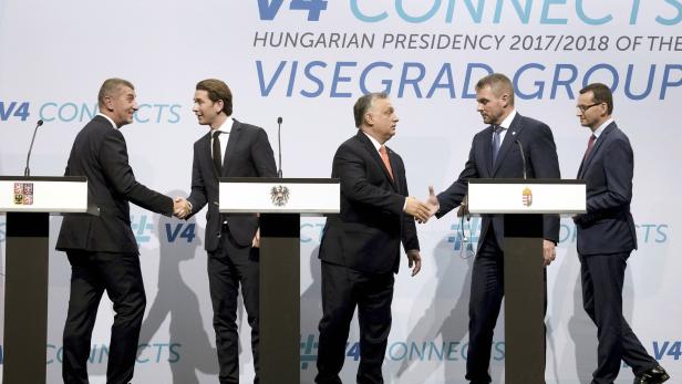 Visegrád-Treffen: Kurz will "Gräben überwinden"