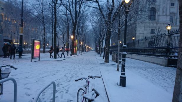 Spät aber doch: Neuschnee auch in Wien