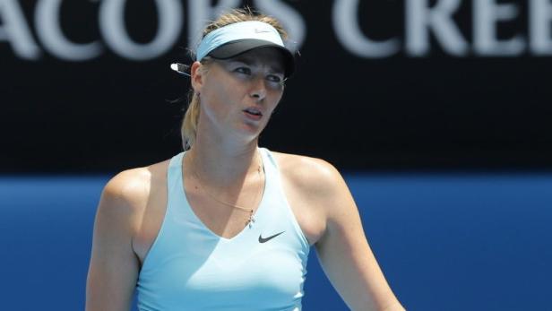 Maria Scharapowa bei einem Tennisspiel.